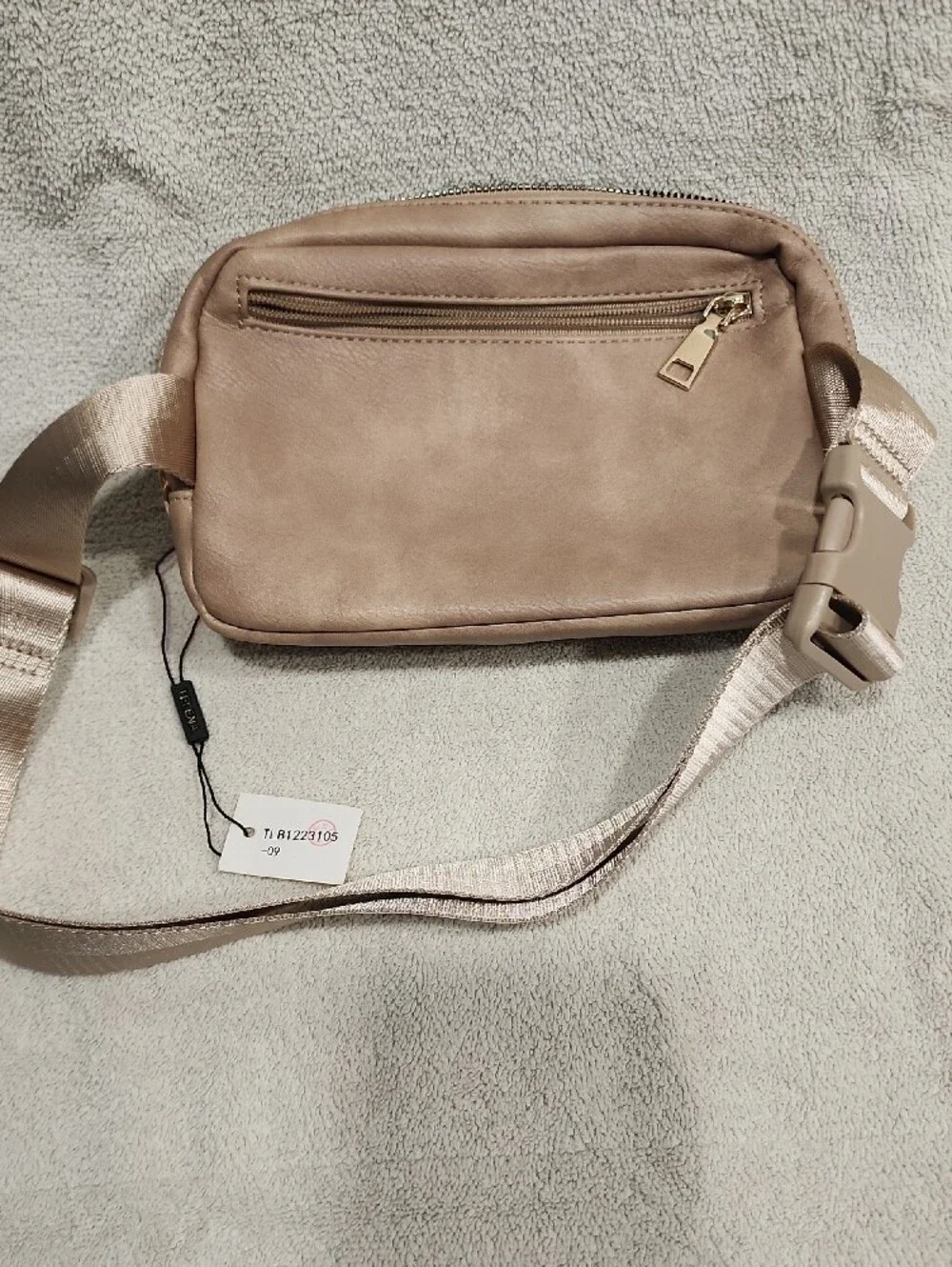 TELENA Taupe Crossbody Bag with Adjustable Strap